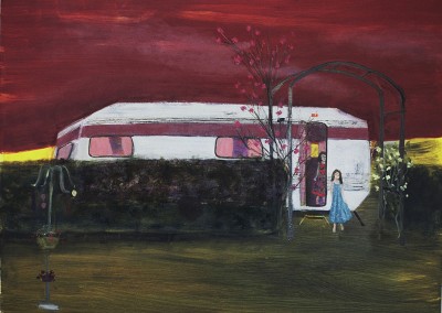 Olivia Irvine, Caravan, oil and egg tempera on canvas, 2008, 76 x 100cm