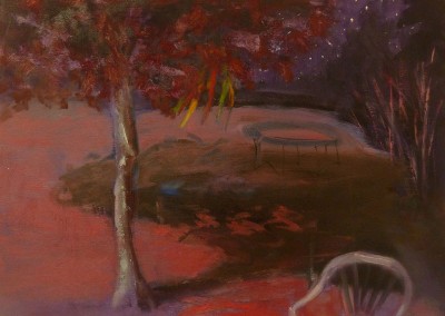 Olivia Irvine, Night Garden, oil and egg tempera on canvas, 2010, 34 x 44cm