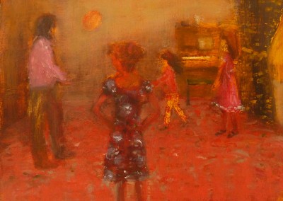 Olivia Irvine, Pink carpet, oil and egg tempera on canvas, 2011, 26 X 33cm
