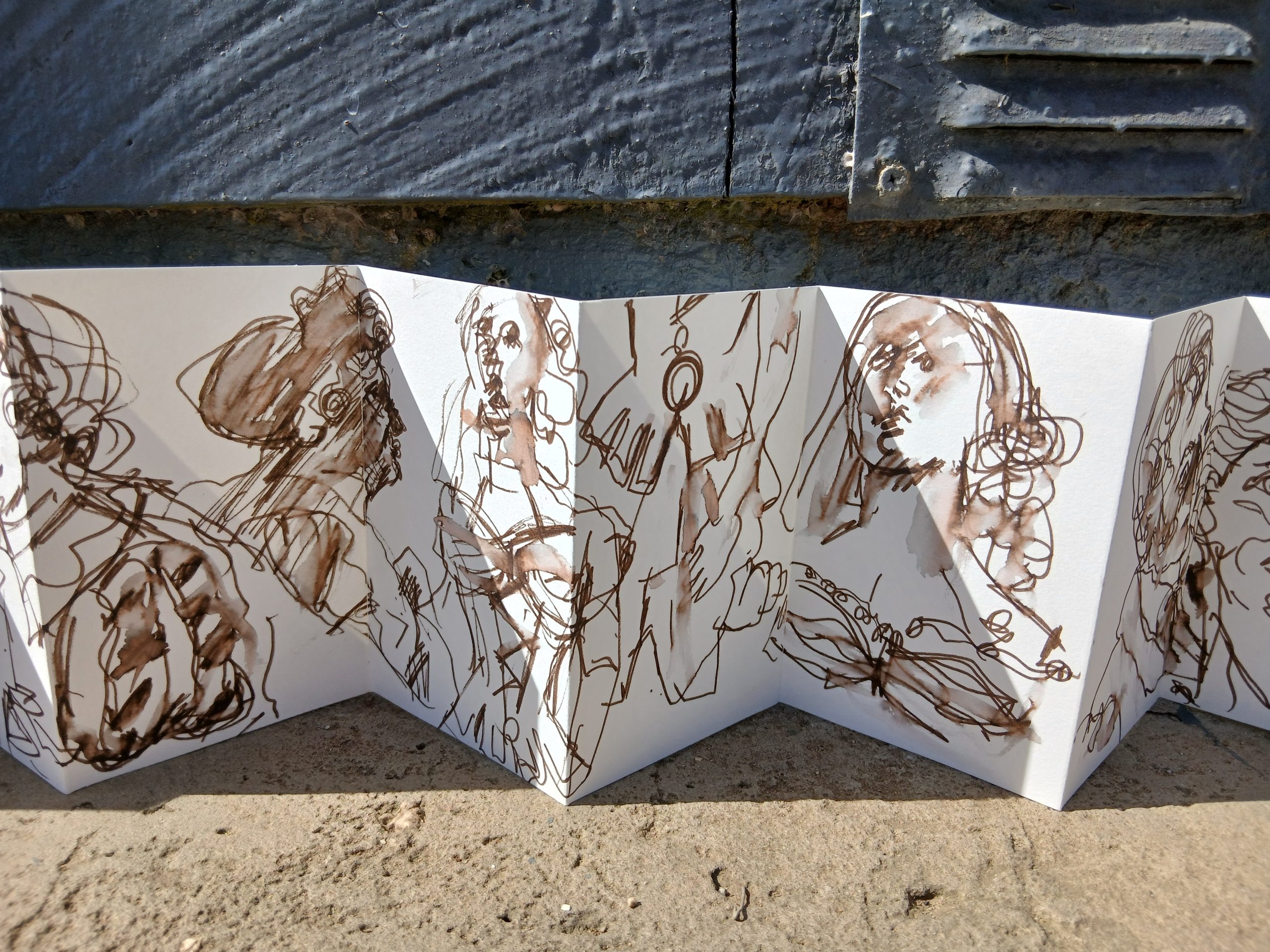 Sketches of ship figureheads