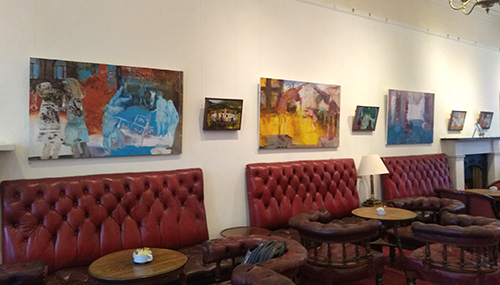 Improvised Fictions, Scottish Arts Club, selection of oil paintings