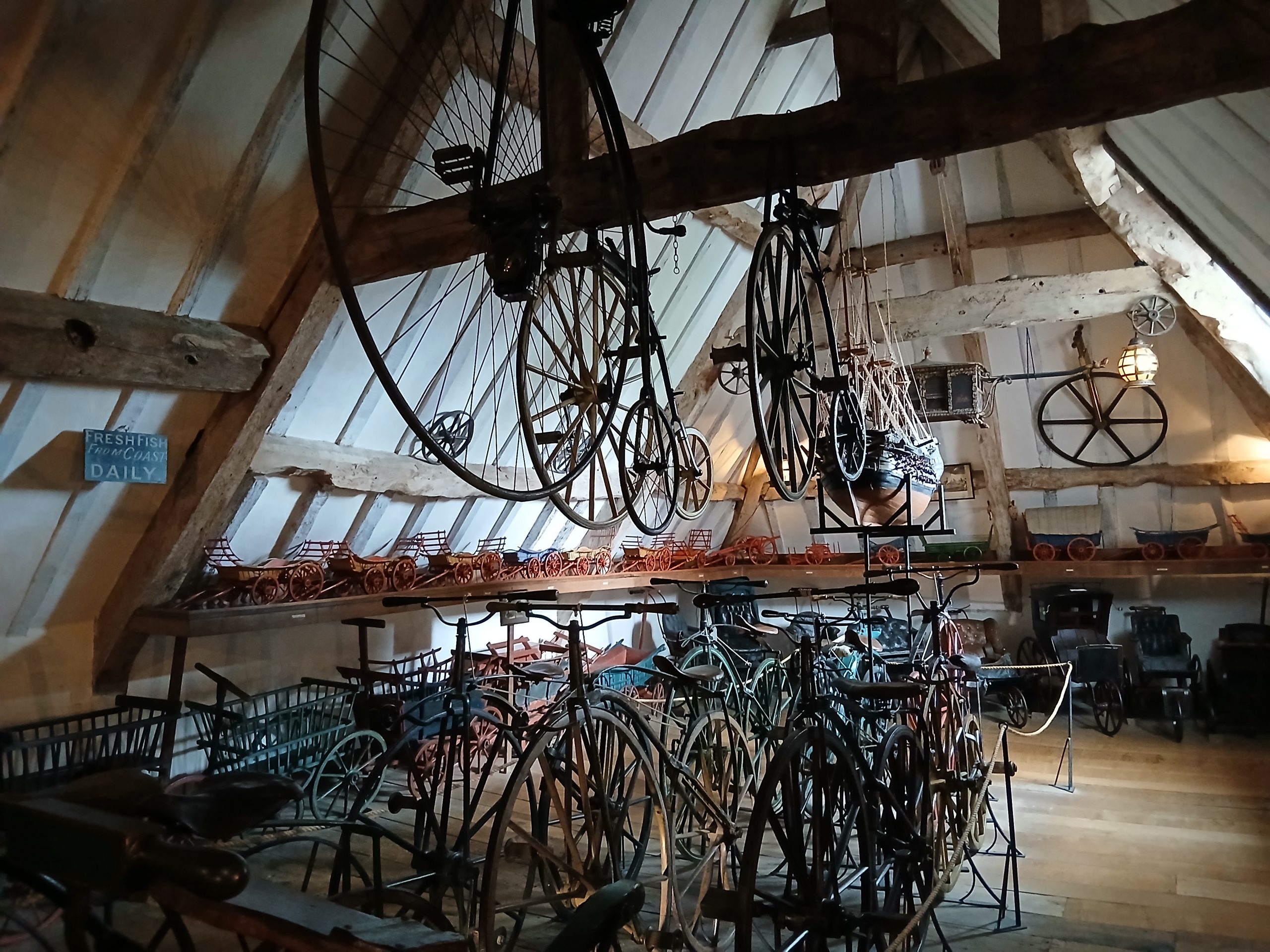 A hoard of old bicycles at Snowhill manor