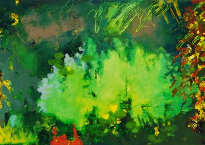 Reflections are seen on a river.