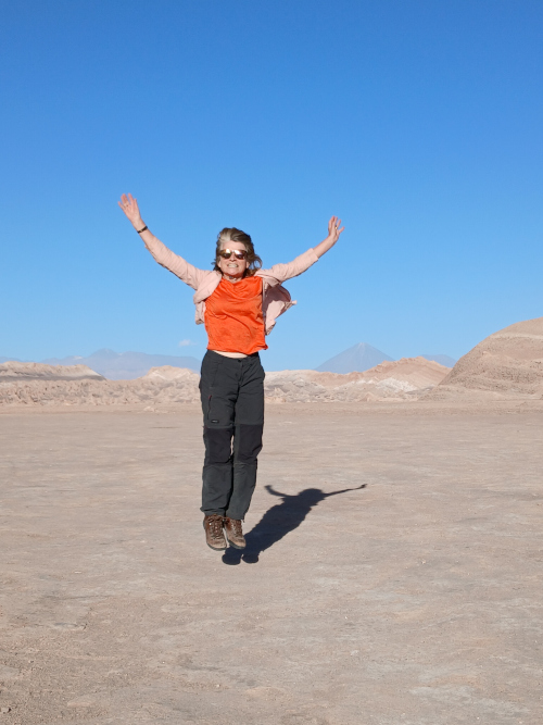 Olivia Irvine in the Atacama Desert, RSA Blackadder Houston Mid-career Travel Award