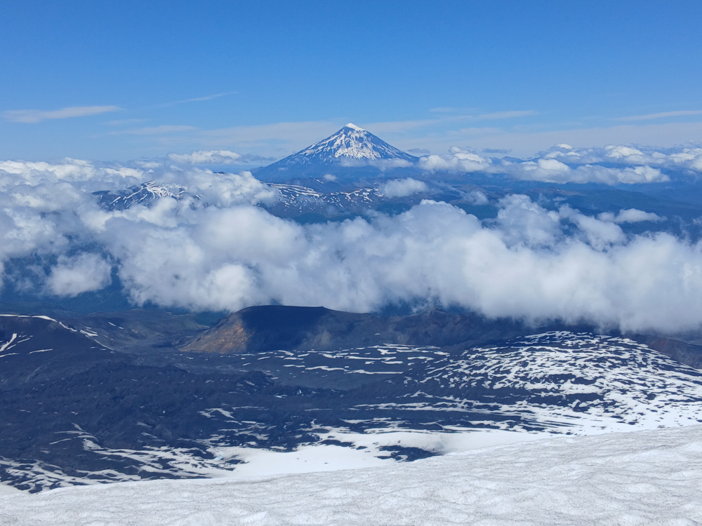 A view of a volcano in Chile